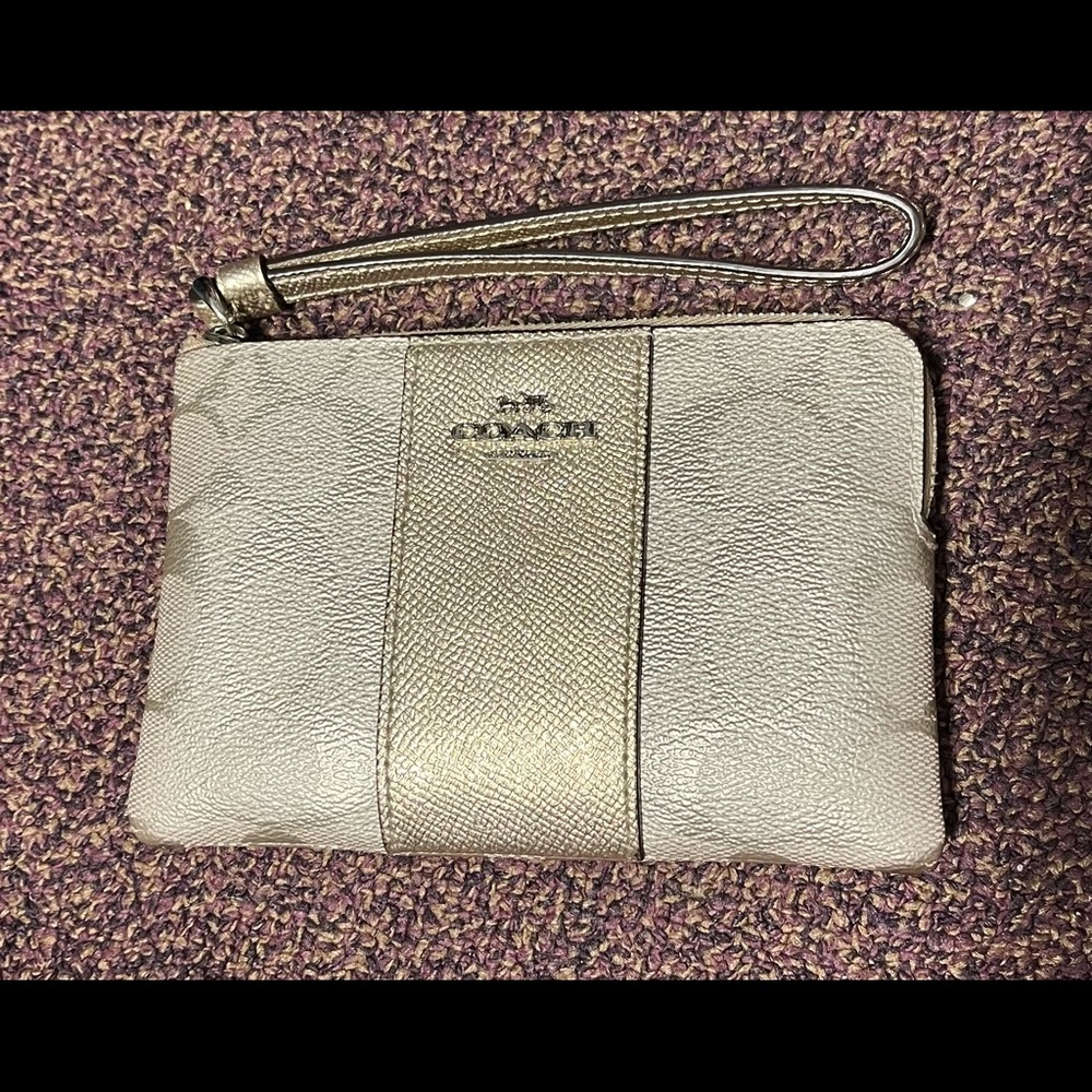 Bronze/Metallic “COACH” Wristlet - Picture 3 of 3